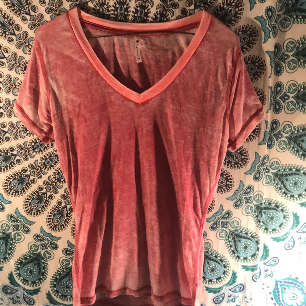 Red washed shirt